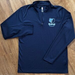 NBA Memphis Grizzlies Navy Quarter-Zip Pullover